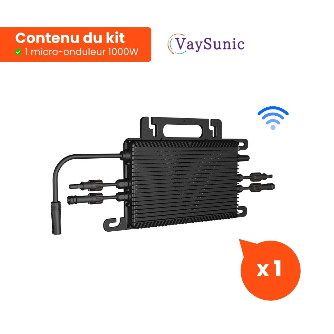Kit solaire plug & play 1000W complet | 2x 500W Hanersun + micro-onduleur Vaysunic