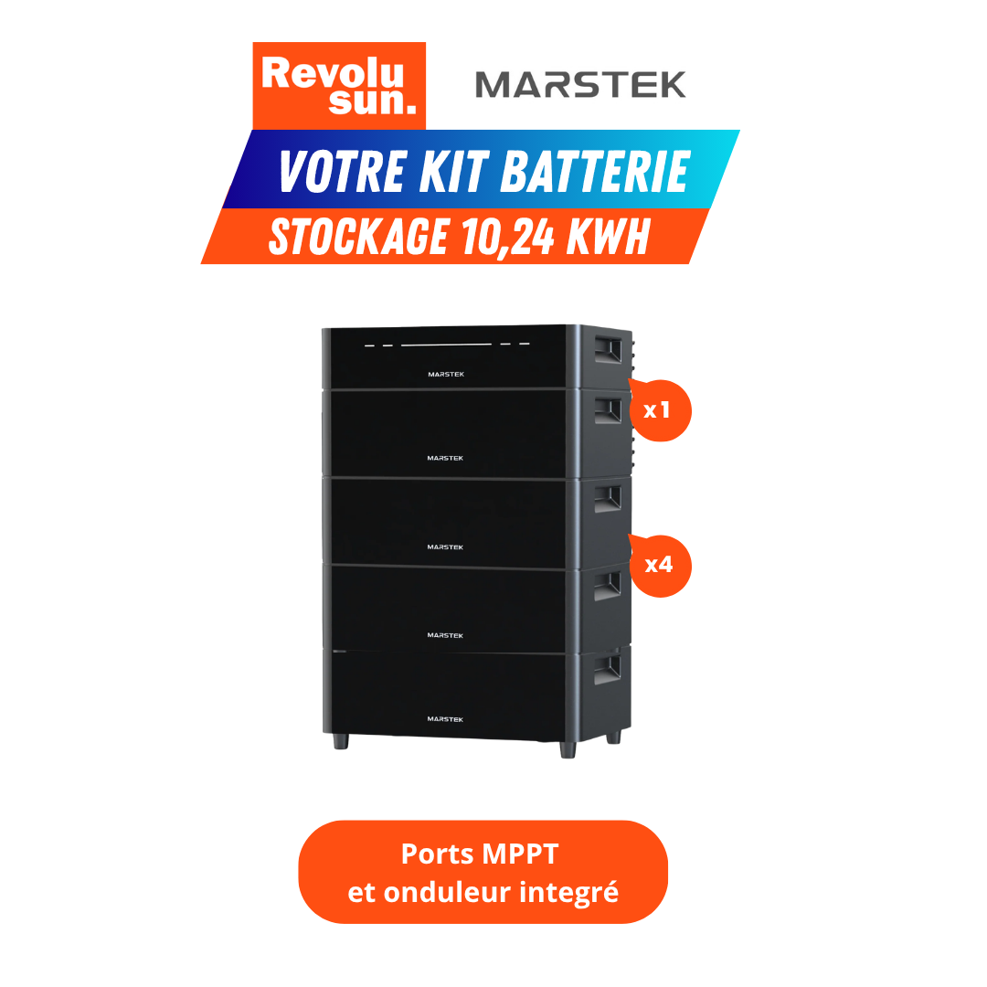 Pack batterie MARSTEK venus D + 3 extensions 10,24kWh