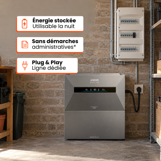 ANKER SOLIX Solarbank MAX AC – 7 kWh évolutif jusqu’à 42 kWh + smart meter offert