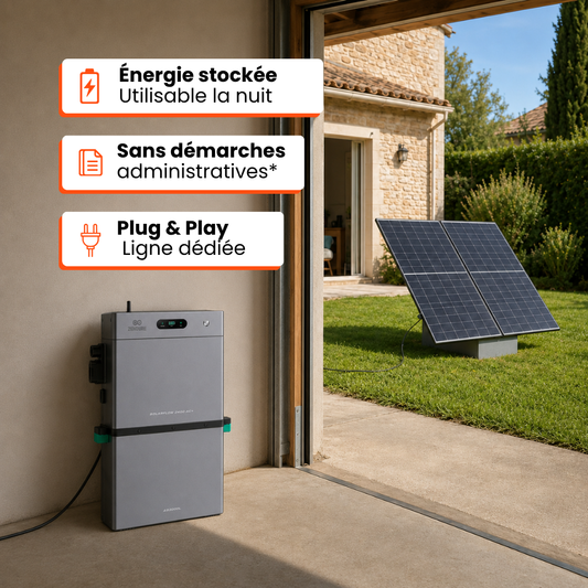 Kit solaire 3 000 W + stockage 8,16 kWh Zendure SolarFlow 2400 AC+