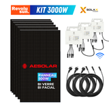 Kit solaire plug & play 3000W complet | 6x 500W AE Solar + 3 micro-onduleur SolaX WiFi