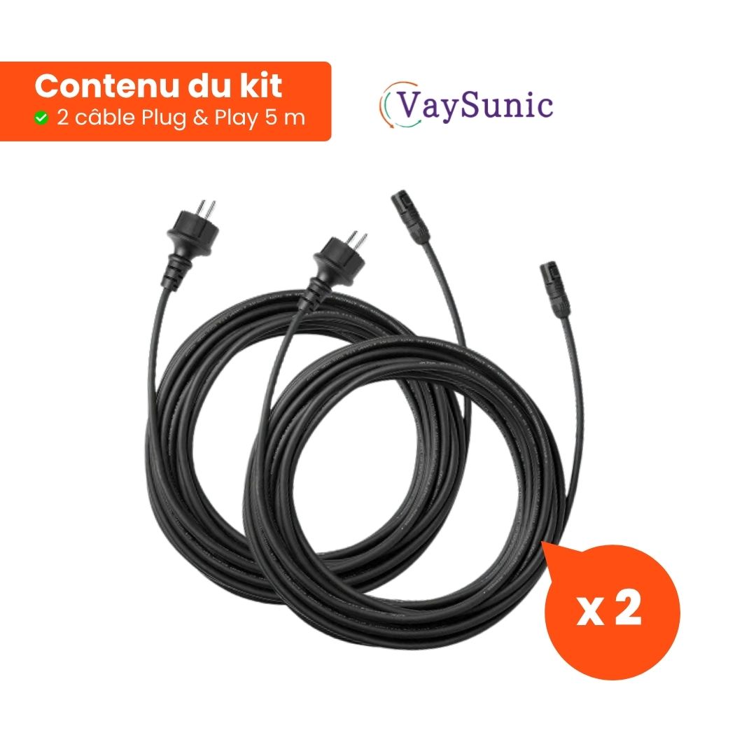Kit solaire plug & play 2000W complet | 4x 500W AE Solar + 2 micro-onduleur Vaysunic WiFi