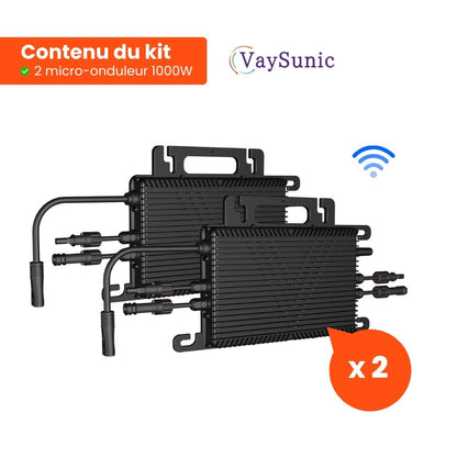 Kit solaire plug & play 2000W complet | 4x 500W AE Solar + 2 micro-onduleur Vaysunic WiFi
