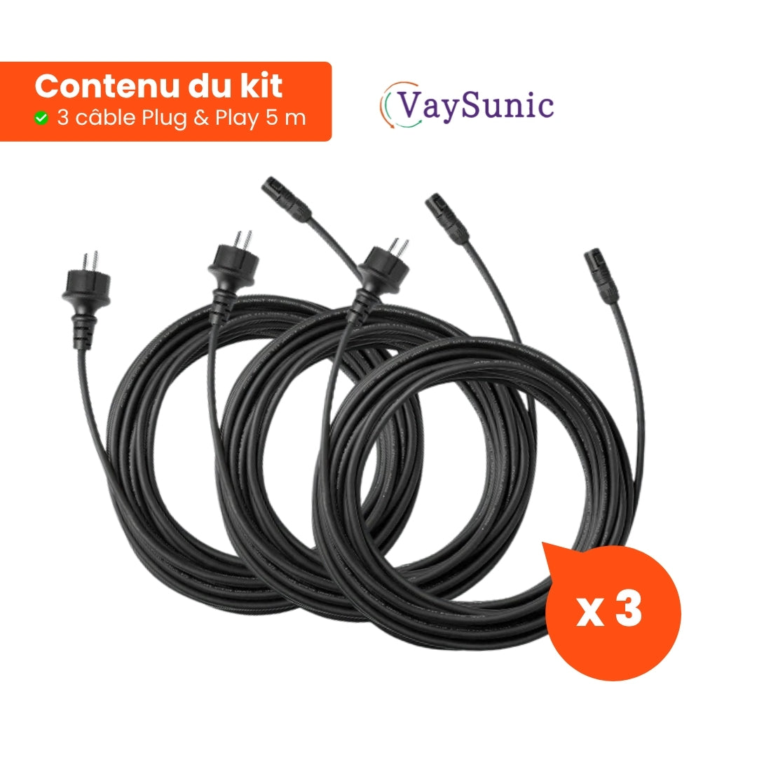 Kit solaire plug & play 3000W complet | 6x 500W Hanersun + micro-onduleur Vaysunic