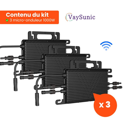 Kit solaire plug & play 3000W complet | 6x 500W Hanersun + micro-onduleur Vaysunic