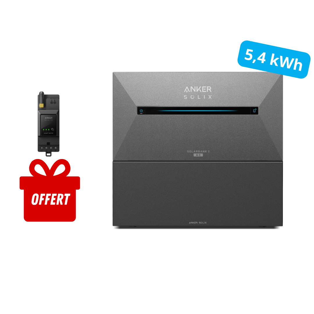 Pack 5,4 kWh ANKER SOLIX Solarbank 3 E2700 Pro + 1 BP2700 + smart meter offert