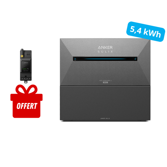 Pack 5,4 kWh ANKER SOLIX Solarbank 3 E2700 Pro + 1 BP2700 + smart meter offert
