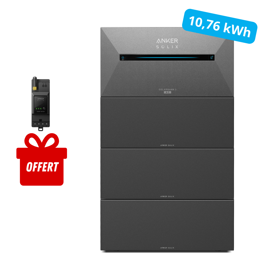 Pack 10,76 kWh ANKER SOLIX Solarbank 3 E2700 Pro + 3 BP2700 + smart meter offert