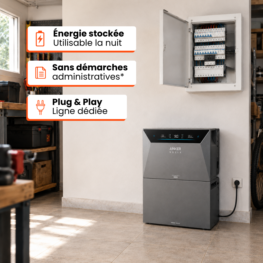 Pack 10 kWh Anker SOLIX Solarbank 4 E5000 Pro + 1 BP5000 + Smart Meter offert