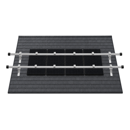 Kit de fixation toiture tuile ardoise pour 4 panneaux solaires – 1 ligne