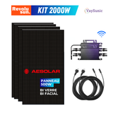Kit solaire plug & play 2000W complet | 4x 500W AE Solar + 2 micro-onduleur Vaysunic WiFi