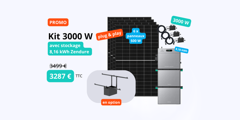 Kits solaires Plug & Play avec batterie de stockage