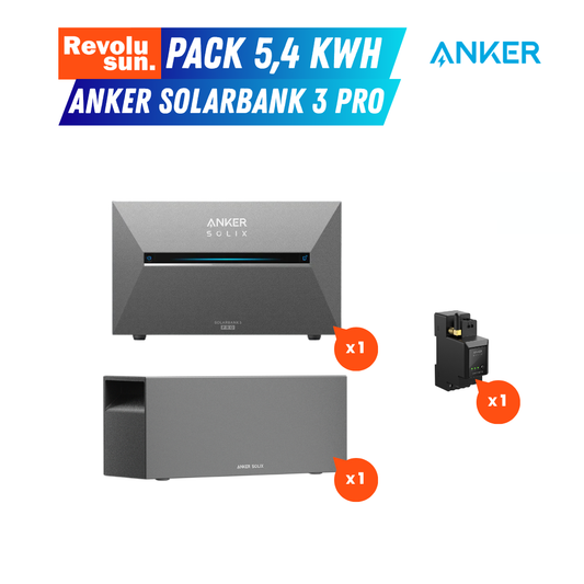 Passez à un niveau supérieur d’autonomie avec le Pack Anker SOLIX Solarbank 3 E2700 Pro + BP2700, une solution complète offrant une capacité totale de 5,4 kWh pour stocker efficacement votre énergie solaire. Grâce à la technologie LiFePO₄ ultra durable (jusqu’à 6 000 cycles) et à son système modulaire évolutif, ce kit garantit une longévité exceptionnelle et s’adapte à vos besoins énergétiques.

Doté de 4 MPPT et d’une entrée solaire jusqu’à 3 600 W, il optimise la production de vos panneaux .