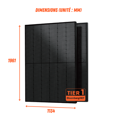 Hanersun - Panneau bifacial 500W N-TOPCon full black