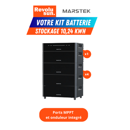 MARSTEK Venus D + 4 batteries – Stockage solaire 10,24 kWh