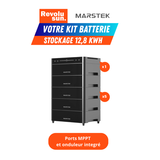 Pack batterie MARSTEK venus D + 4 extensions 12,8kWh