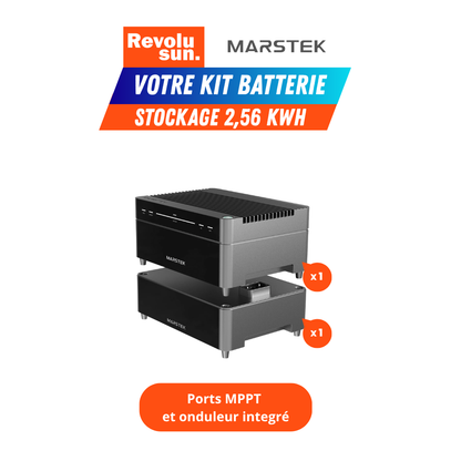 MARSTEK Venus D + batterie 2,56 kWh – Système de stockage solaire hybride