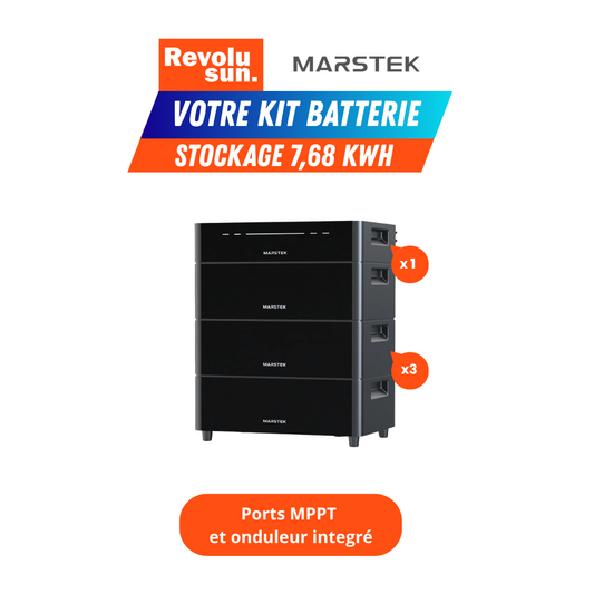 Pack batterie MARSTEK venus D + 2 extensions 7,68kWh
