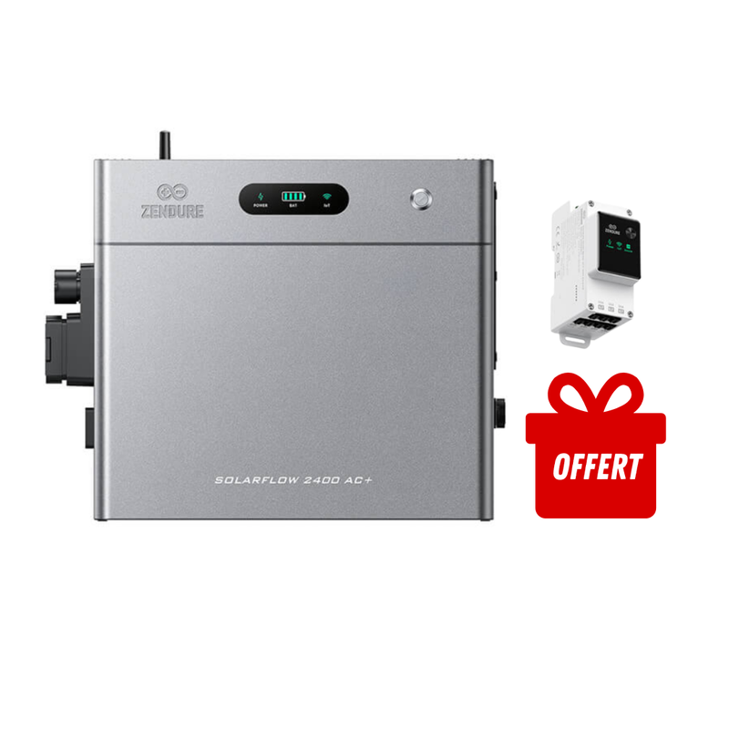 Zendure SolarFlow 2400 AC+ avec Batterie solaire intégrée 2400 W et compteur 3CT offert