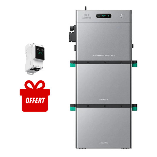 Pack 8,16kWh ZENDURE 1 SolarFlow 2400 AC+ + 2 batteries AB3000L + compteur 3CT offert