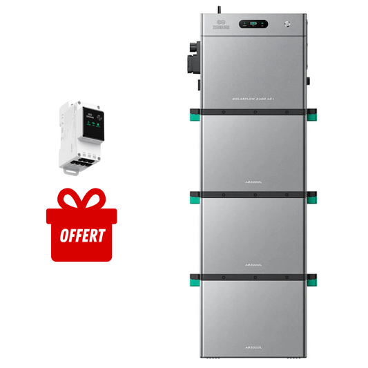 Pack 11,04kWh ZENDURE 1 SolarFlow 2400 AC+ + 3 batteries AB3000L + compteur 3CT offert