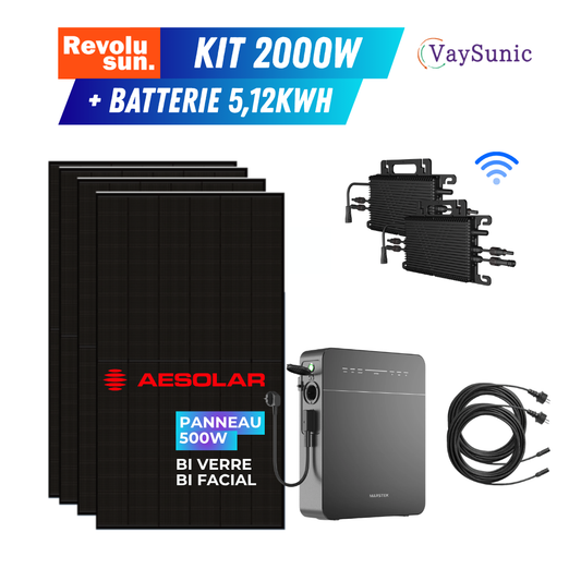 Kit 2000W + batterie 5,12kWh 3.0 AC plug & play