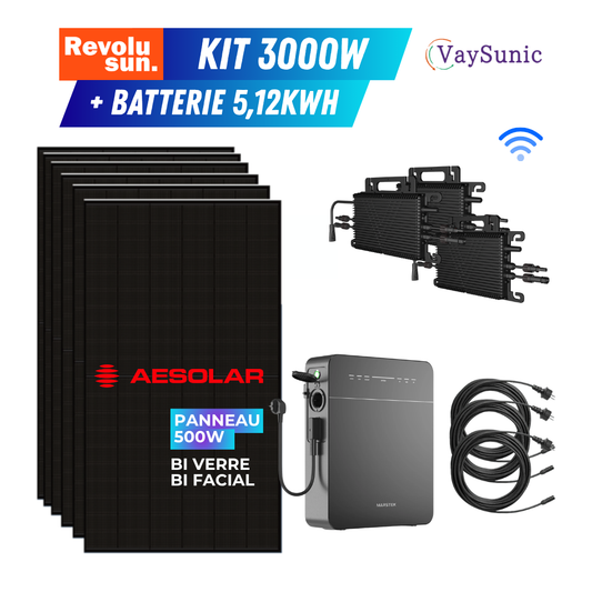 Kit 3000W + batterie 5,12kWh 3.0 AC plug & play