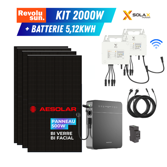 Kit 2000W + batterie 5,12kWh 3.0 en AC plug & play