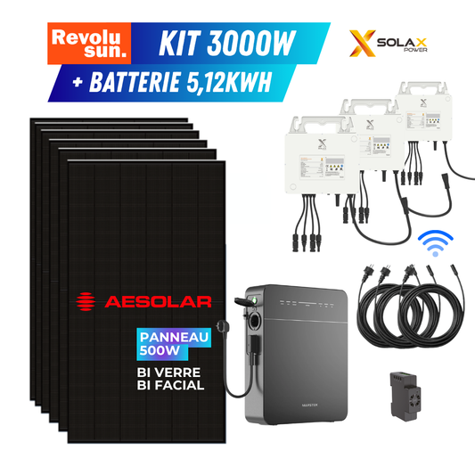 Kit 3000W + batterie 5,12kWh 3.0 en AC plug & play
