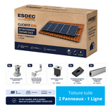 ESDEC – ClickFit EVO – Kit de fixation toiture tuile – 2 panneaux – 1 ligne