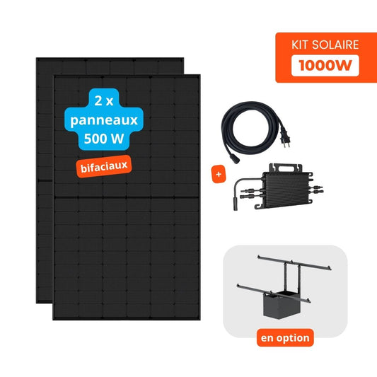 Kit solaire plug & play 1000W complet | 2x 500W Hanersun + micro-onduleur Vaysunic