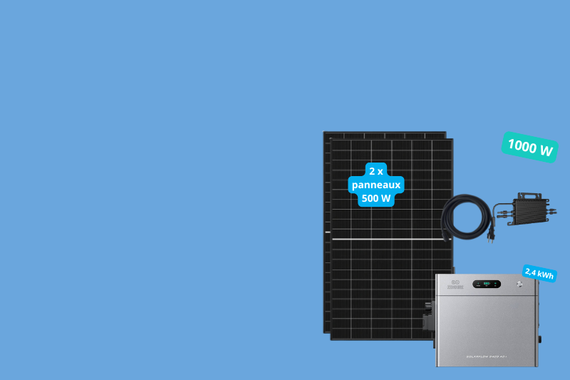 Kit solaire 1000W + batterie 2,4kWh