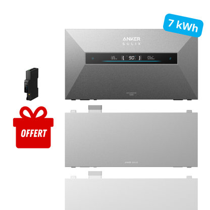 ANKER SOLIX Solarbank MAX AC – 7 kWh évolutif jusqu’à 42 kWh + smart meter offert
