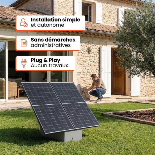 kit solaire plug and play installation simple et autonome, sans démarche administrative