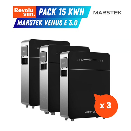 Pack batterie solaire 15 kWh – 3 × Marstek Venus E 3.0