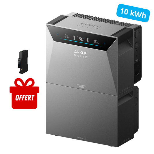 Pack 10 kWh Anker SOLIX Solarbank 4 E5000 Pro + 1 BP5000 + Smart Meter offert