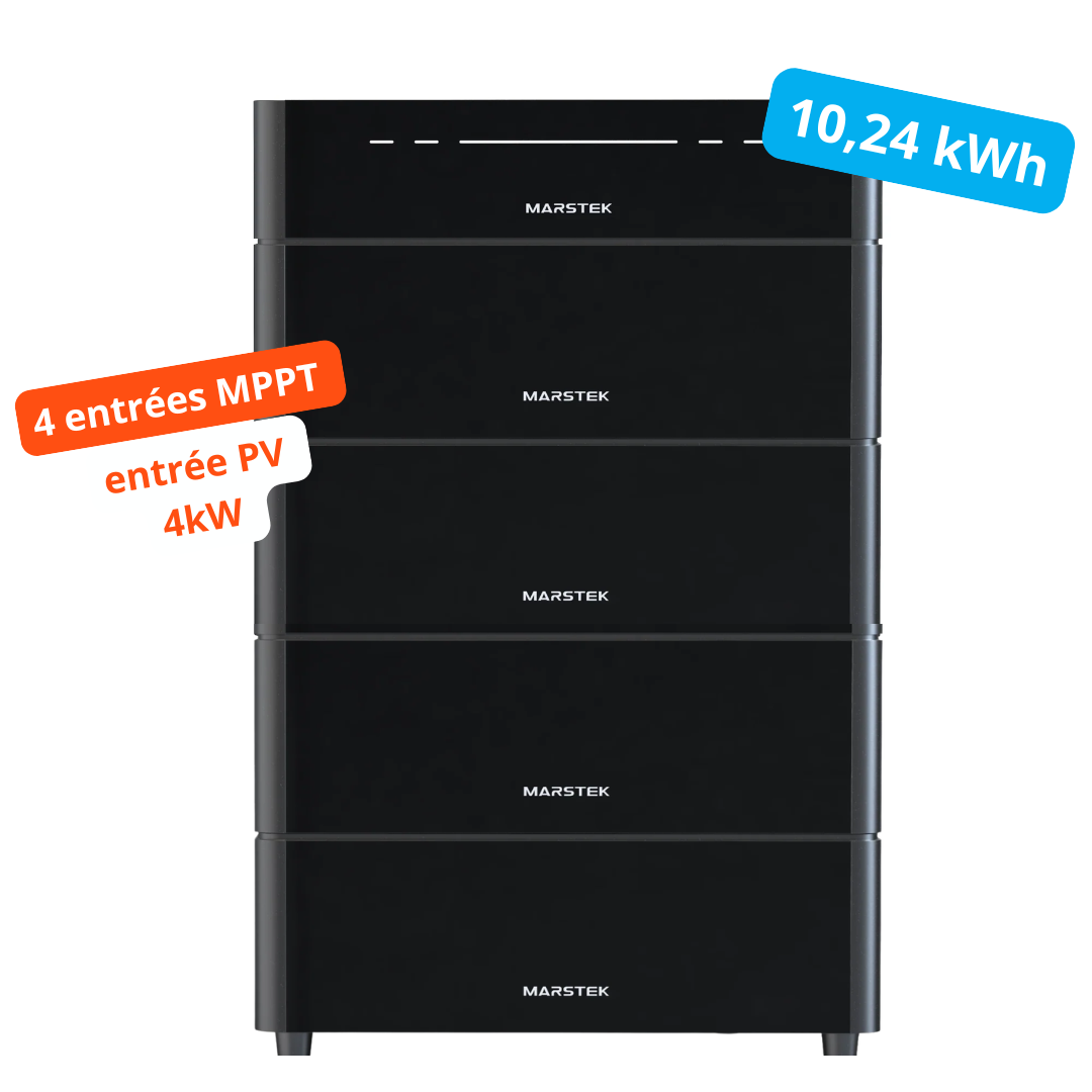 MARSTEK Venus D + 4 batteries – Stockage solaire 10,24 kWh