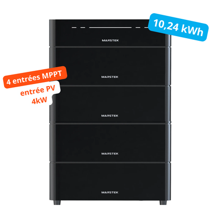 MARSTEK Venus D + 4 batteries – Stockage solaire 10,24 kWh